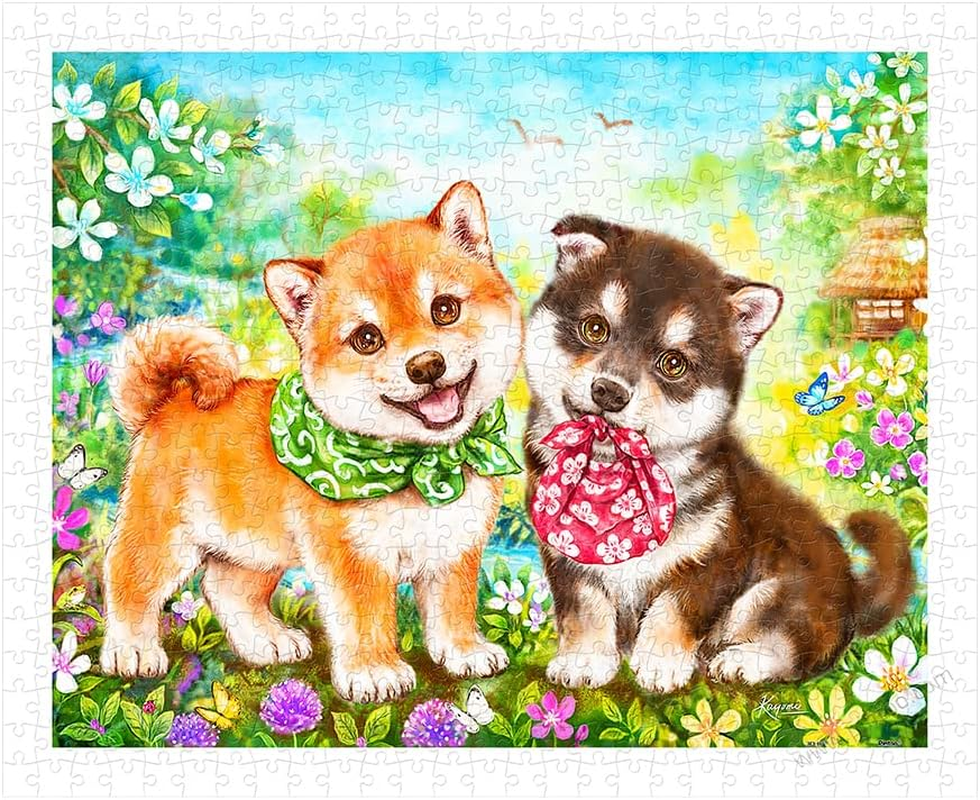 Pintoo Jigsaw Puzzles 500 Piece for Adults - Kayomi - Shiba Puppies' First Errand Beautiful Plastic Puzzle for Home Decor Zero Dust Easy Storage [H2281] image number 6