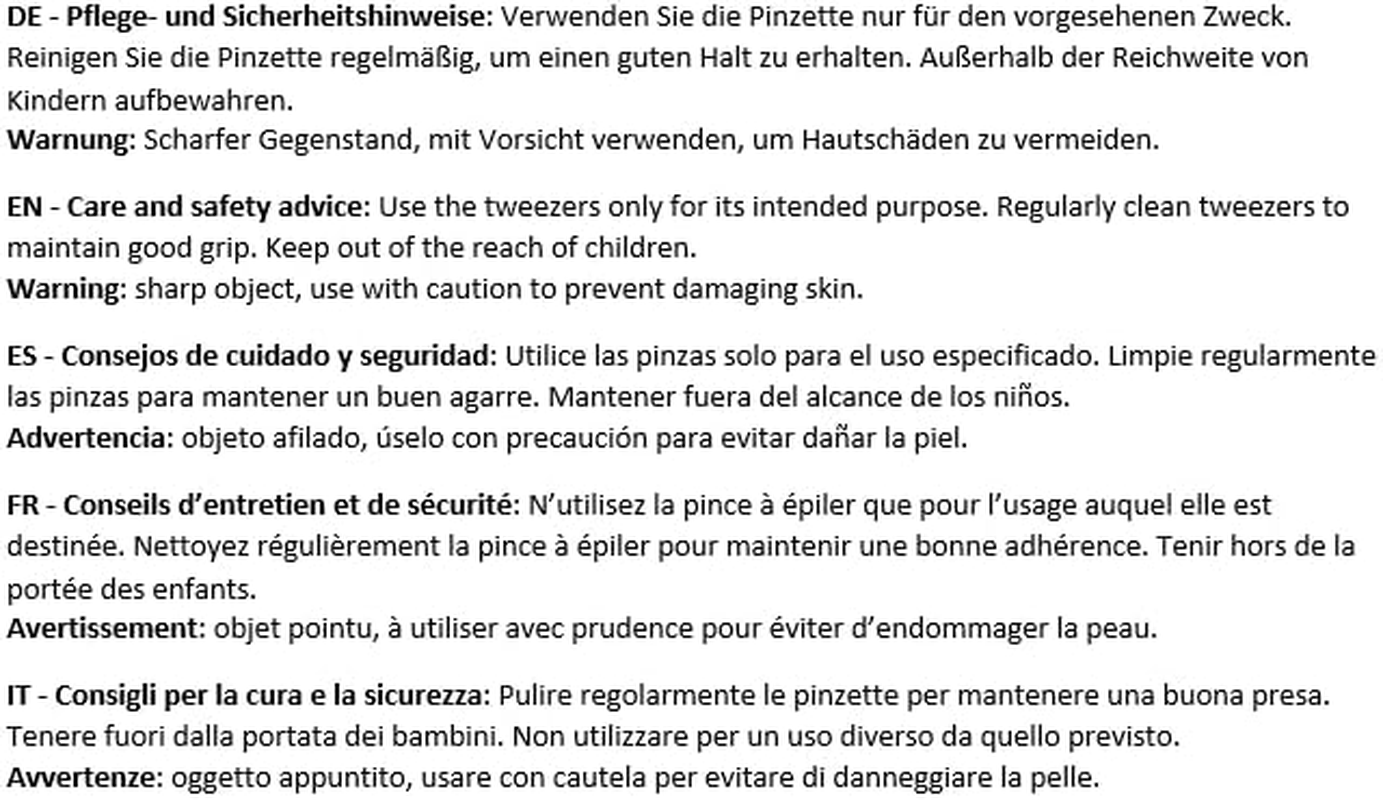 Tenartis Tweezers Stainless Steel Combination Made in Italy image number 1