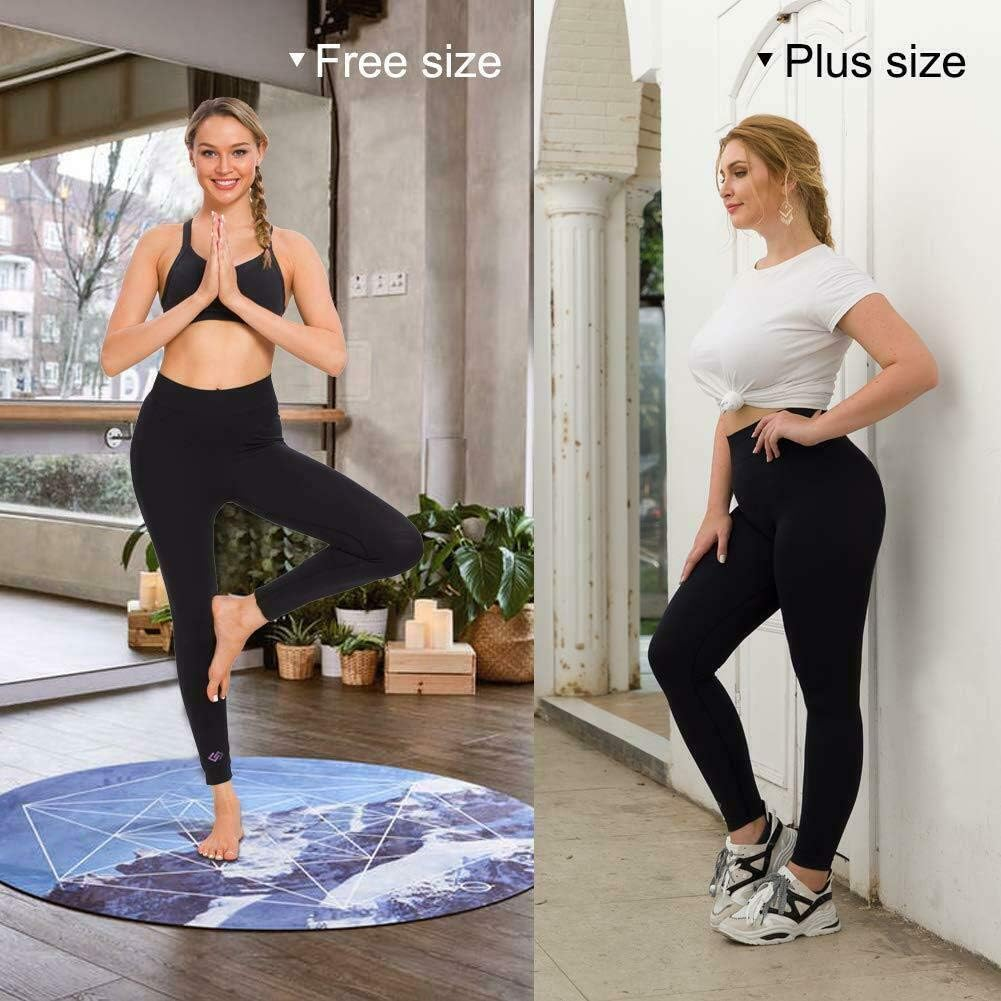Women Workout Yoga Leggings High Waist Floral Fragrance Compression Tummy Control Pants