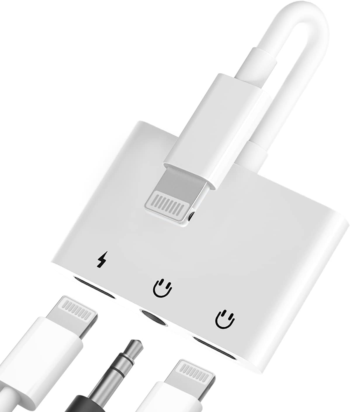 Iphone AUX Adapter Lightning to 3.5Mm Headphone Dongle(3In1)Apple MFI Certified Audio Charger Jack Cable Splitter for 11 12 13 14 Pro Max 6 7 8Plus X XR Ipad Music Adaptador Para Earbud Cord Converter image number 3