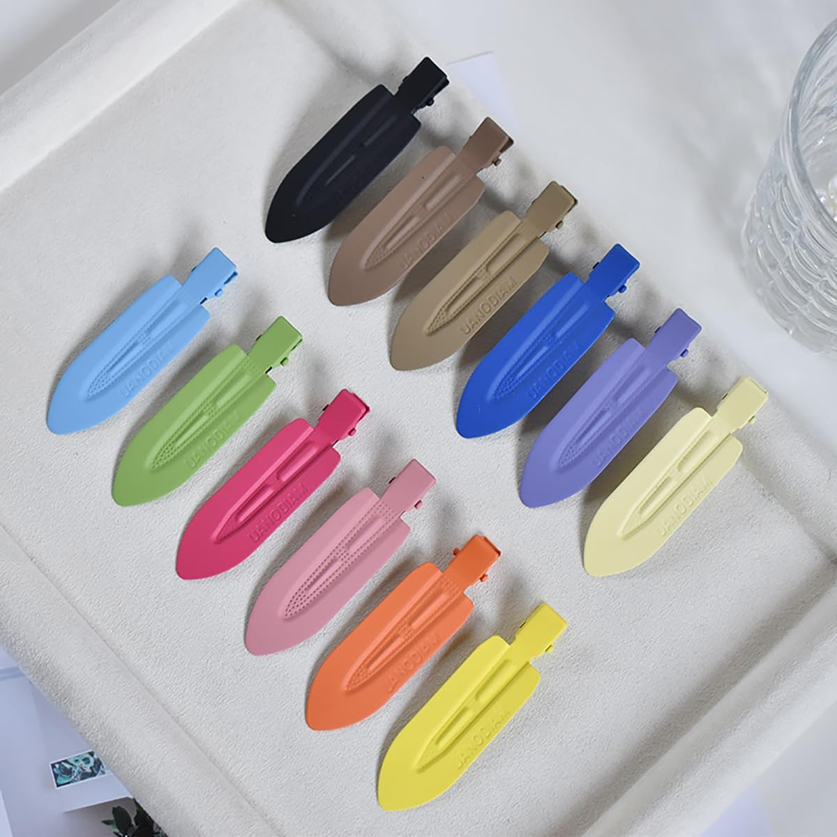 12 Pieces Macaron Colour Seamless Hair Clip Make Hair Jewellery Styling Hairdressing Supplies Hair Accessories Hair Pin Curl Clips
