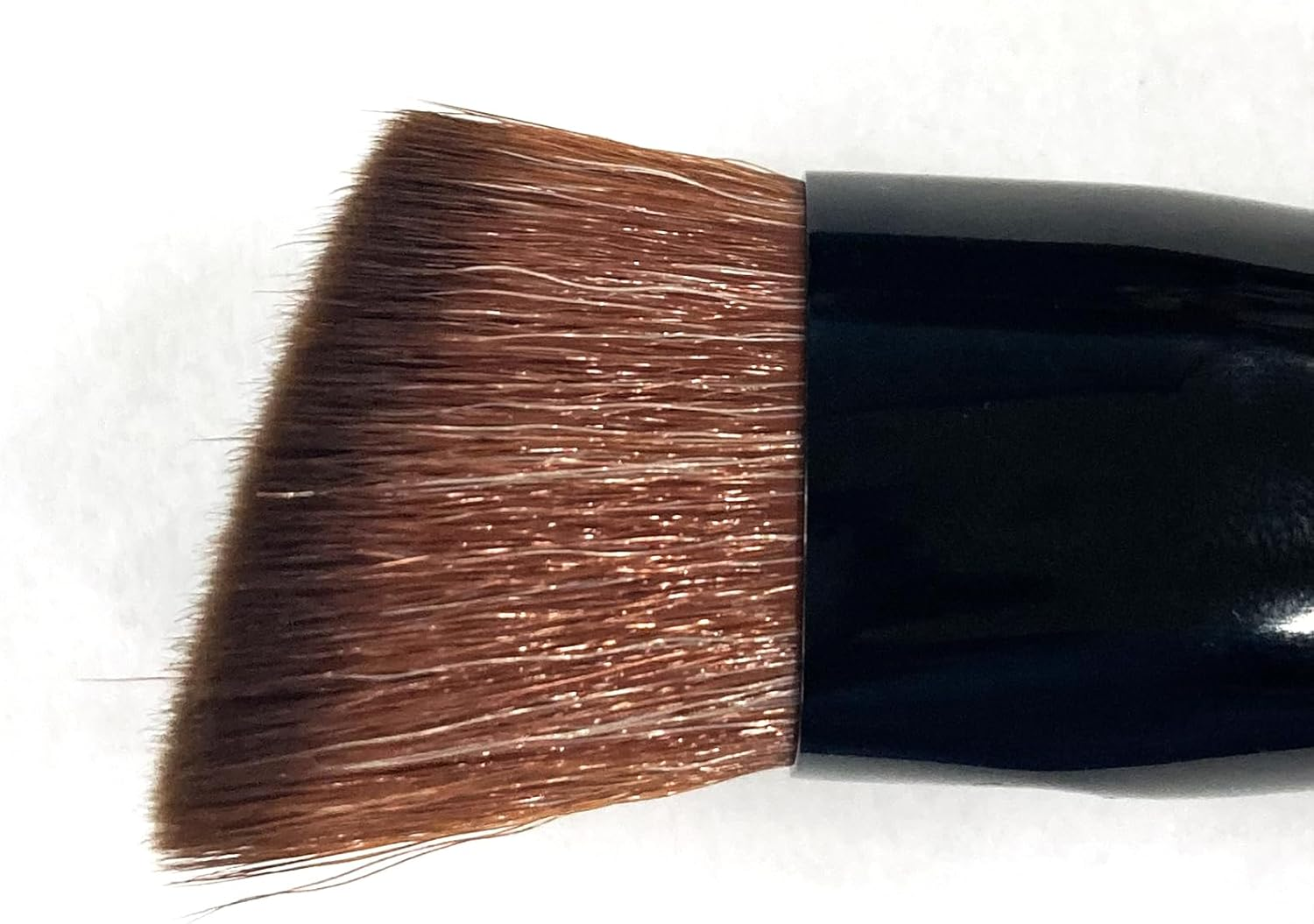 Shishida Seishindo LQ-04 Makeup Brush, Foundation Brush, Large, Diagonal Flat Type, Made in Japan, Black, Approx. 4.9 X 1.1 X 0.9 Inches (12.5 X 3 X 2.3 Cm)