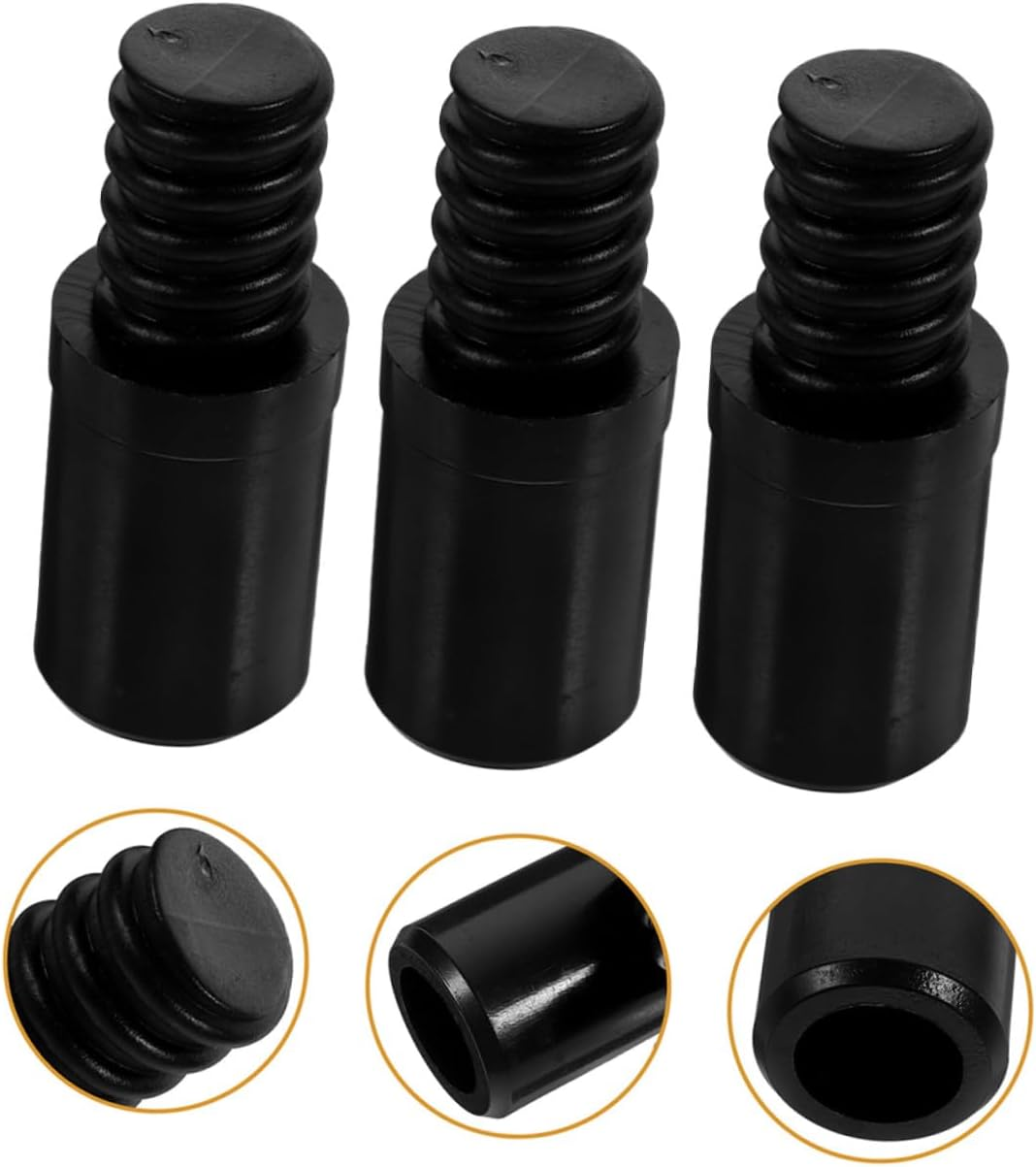 Ciieeo 3Pcs Threaded Connector Replacement Tip for Broom Handle Compatible Metal Pole Extensions for Household Cleaning Tools and Laundry Accessories image number 5