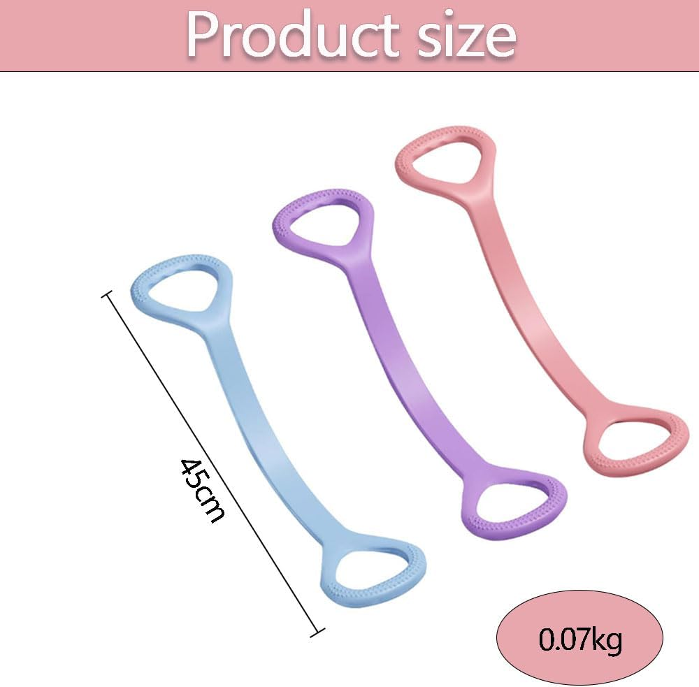 Figure 8 Resistance Band for Women, Elastic Chest Expander Stretch Band, Open Back Tension Rope, Home Fitness Yoga Pull Rope for Back, Shoulder and Arm Training image number 2