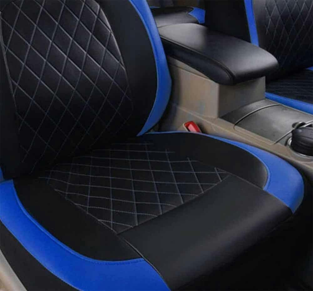 FROON Car Seat Covers Suitable for Mini Cooper R50 R52 R53 R56 R57 R58 F55 F56 F57 Countryman R60 F60 Car Seat Cover Accessories, Black Blue - Black Blue image number 4