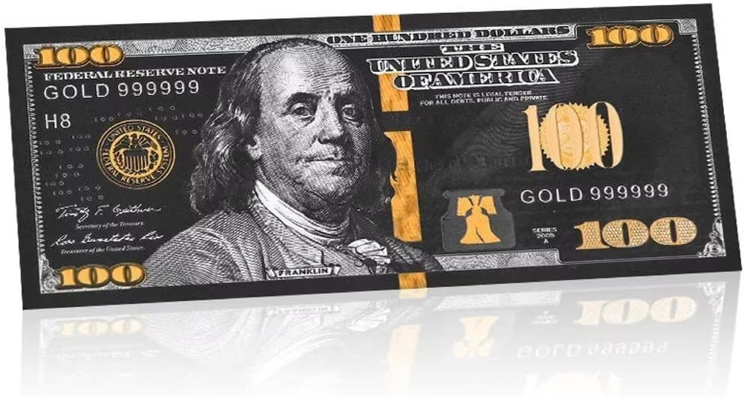 Black Gold Dollar Bills, 100 Gold Bills Bank Note for Collectors, 10Pc-100 Black Gold - 10Pc 1000 image number 2