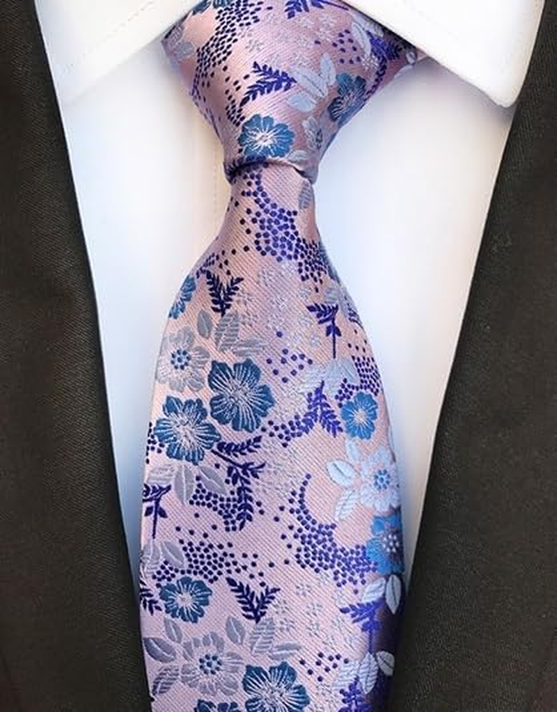 Men'S Floral Pattern Ties Cravat Jacquard Luxury Wedding Neckties for Groomsmen image number 2