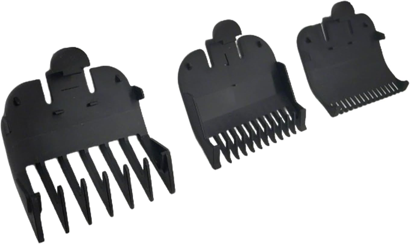 BGENHPON 3 Professional Hair Clipper Guards Set 3 Piece Clipper Guides Replacement Compatible with Wahl Clipper Guards in Sizes 1/16 Inch 2/16 Inch 3/16 Inch Black Color image number 3