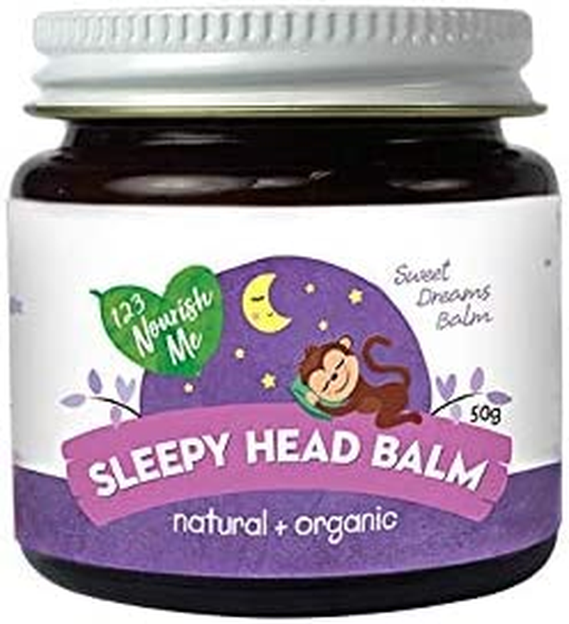 123 Nourish Me Sleepy Head Balm - Australian Made Natural Sleep Aid for Babies, Kids, Organic Essential Oils for Sleep and Magnesium to Calm and Relax (50G) Family Size Lasts up to 12 Months image number 4
