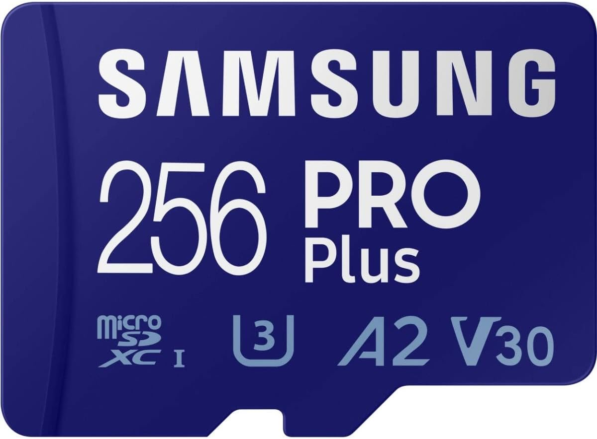 Samsung 256GB PRO plus Micro SD Memory Card/W Adapter, UHS-1 SDR104, Class 10, Grade 3 (U3), Read/Write up to 160Mb/S/120Mb/S image number 4