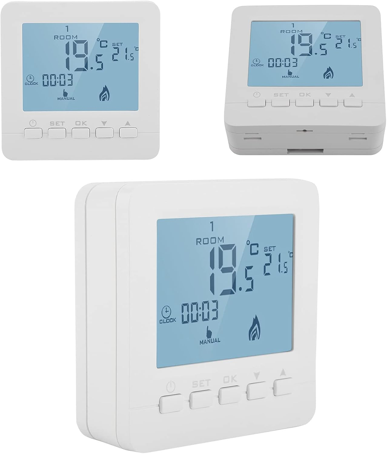 CHICIRIS LCD Programmable Thermostat with Smart Features, Children Lock and Data Memory, Easy Operation, for Home Temperature Adjustment image number 2