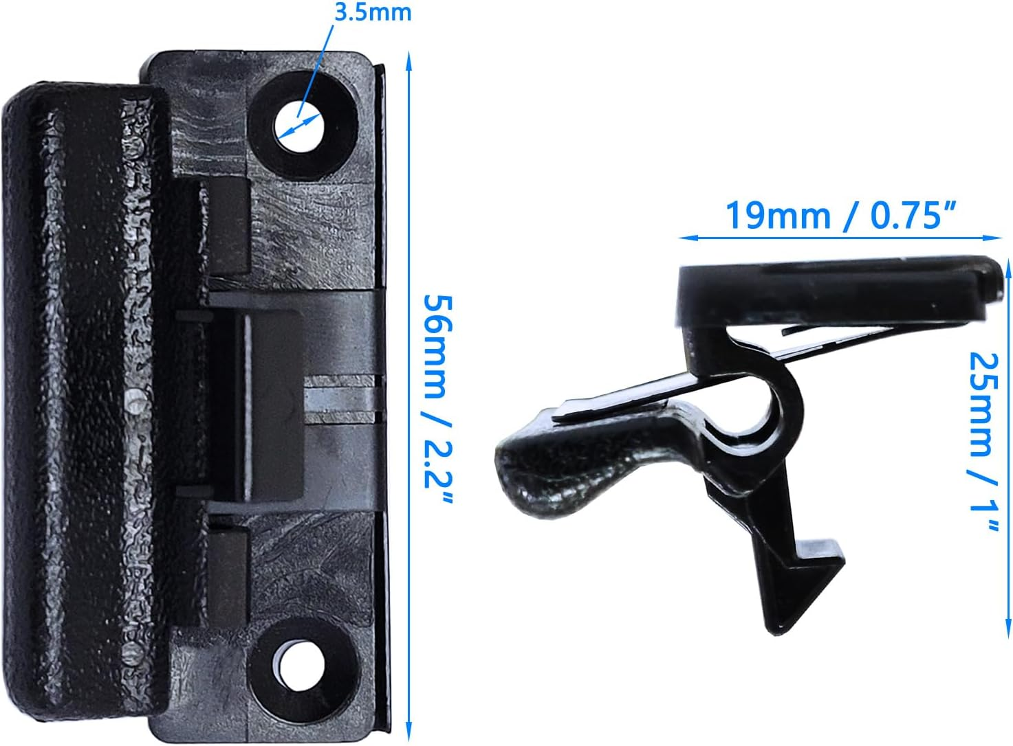 Auto-Plaza Pair of Center Console Armrest Lid Latch Upper and Lower Replacement OE: MR532555 MR532556 Compatible with Mitsubishi Pajero V73 V75 V77 V93 V97 Montero Plastic