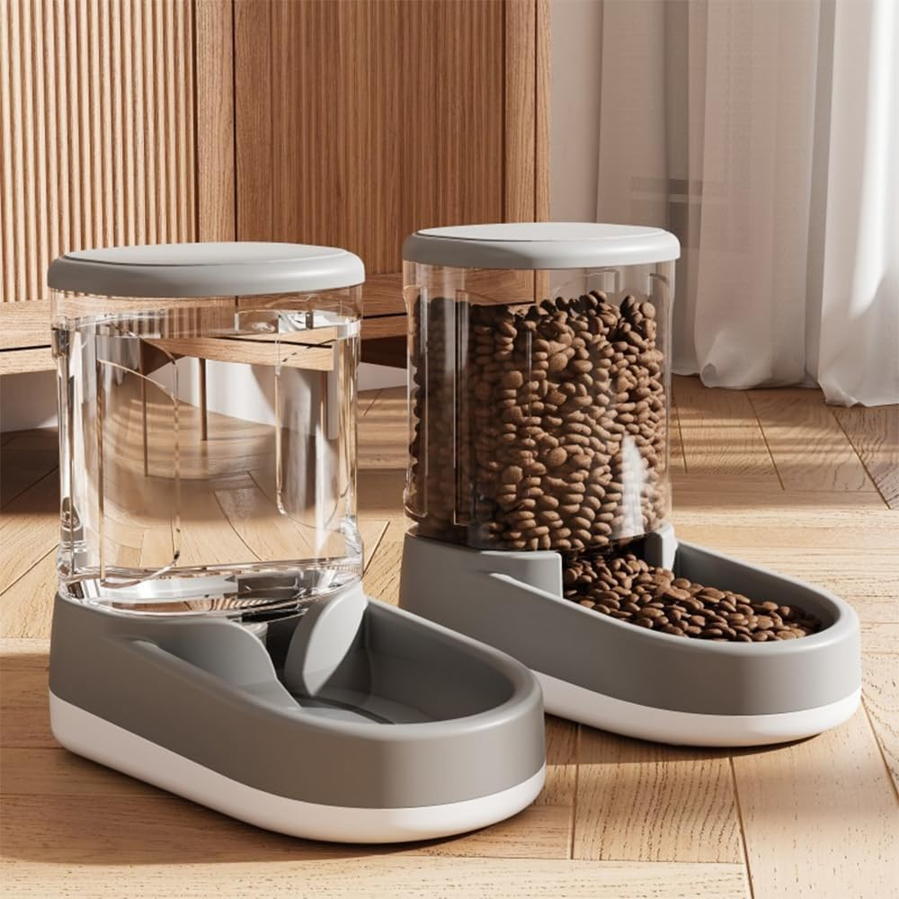 Automatic Pet Feeder and Water Dispenser Set, Pet Food Dispenser, Automatic Pet Feeder, Perfect for Small Medium Dogs Animals, Ensures Fresh Meals and Hydration image number 1