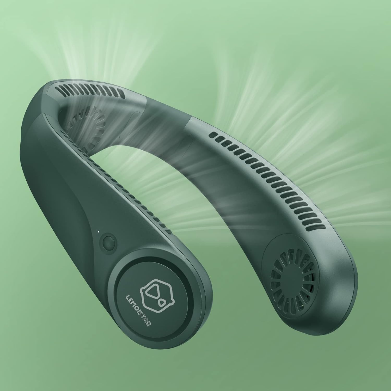 Portable Neck Fan with Extra Back Motor, Hands-Free Bladeless Air Conditioner, 4000 Mah Battery Powered Wearable Personal Fan, Leafless, Rechargeable, Quiet, USB Operated Fans,3 Speeds, Soft Silicone&hellip; image number 4