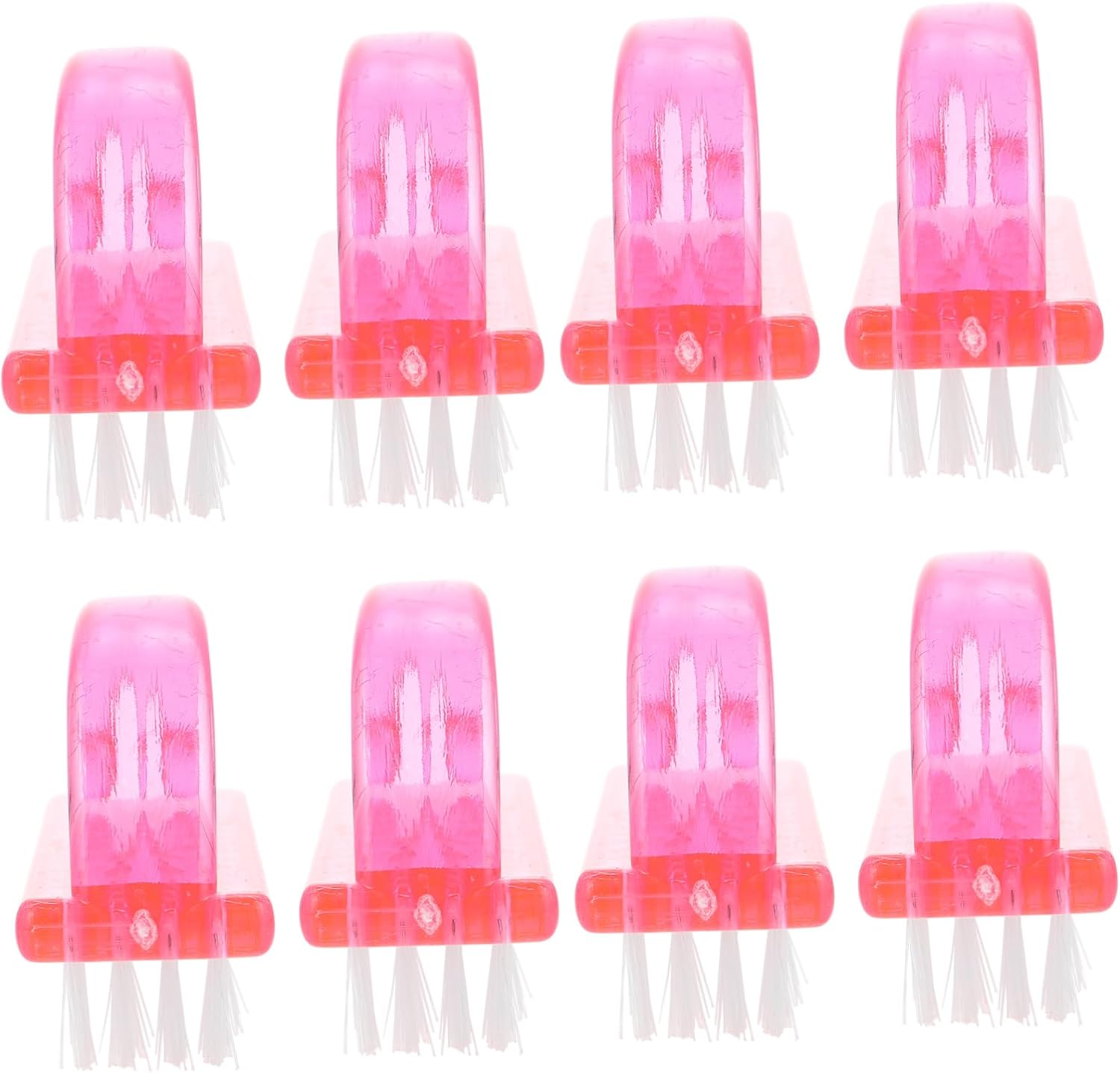 Ipetboom 8Pcs Fingernail Cleaning Brush Soft Bristle Nail Art Manicure French Brush image number 3
