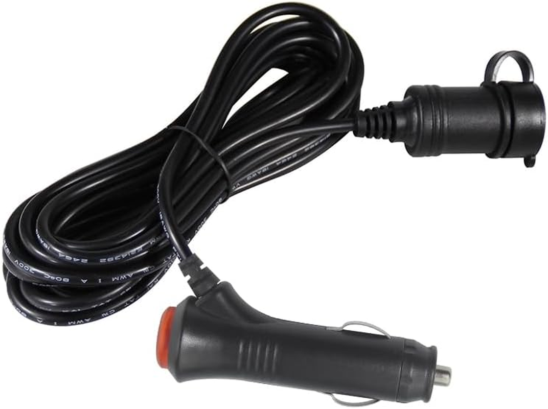 12V Cigarette Lighter Plug with Switch on off Male to Female Socket Extension Cable 3FT 2464 18AWG/2C image number 1
