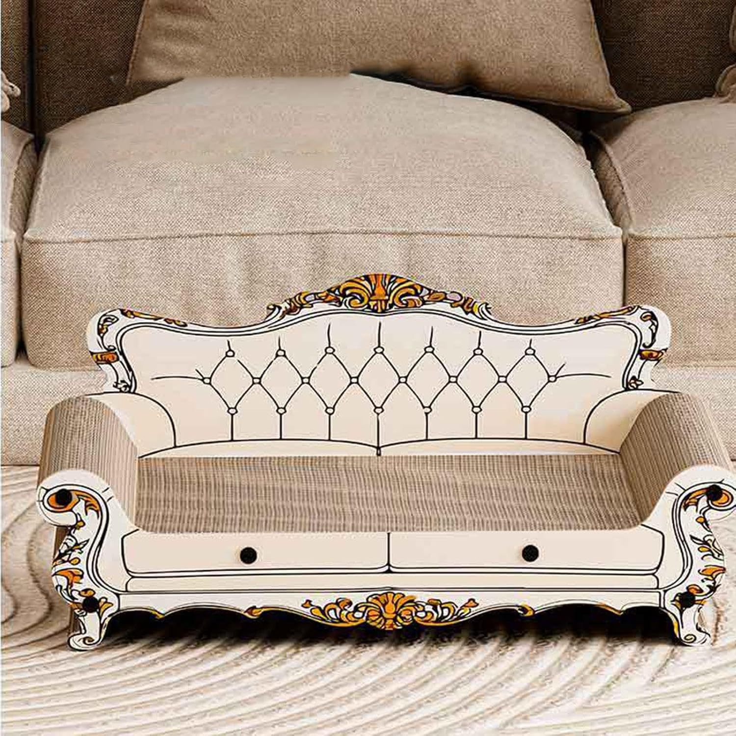 Yajuyi Cat Scratching Sofa Bed, Interactive Pet Toy, Chaise Lounge Sofa for Cats, Style A - Style B image number 2