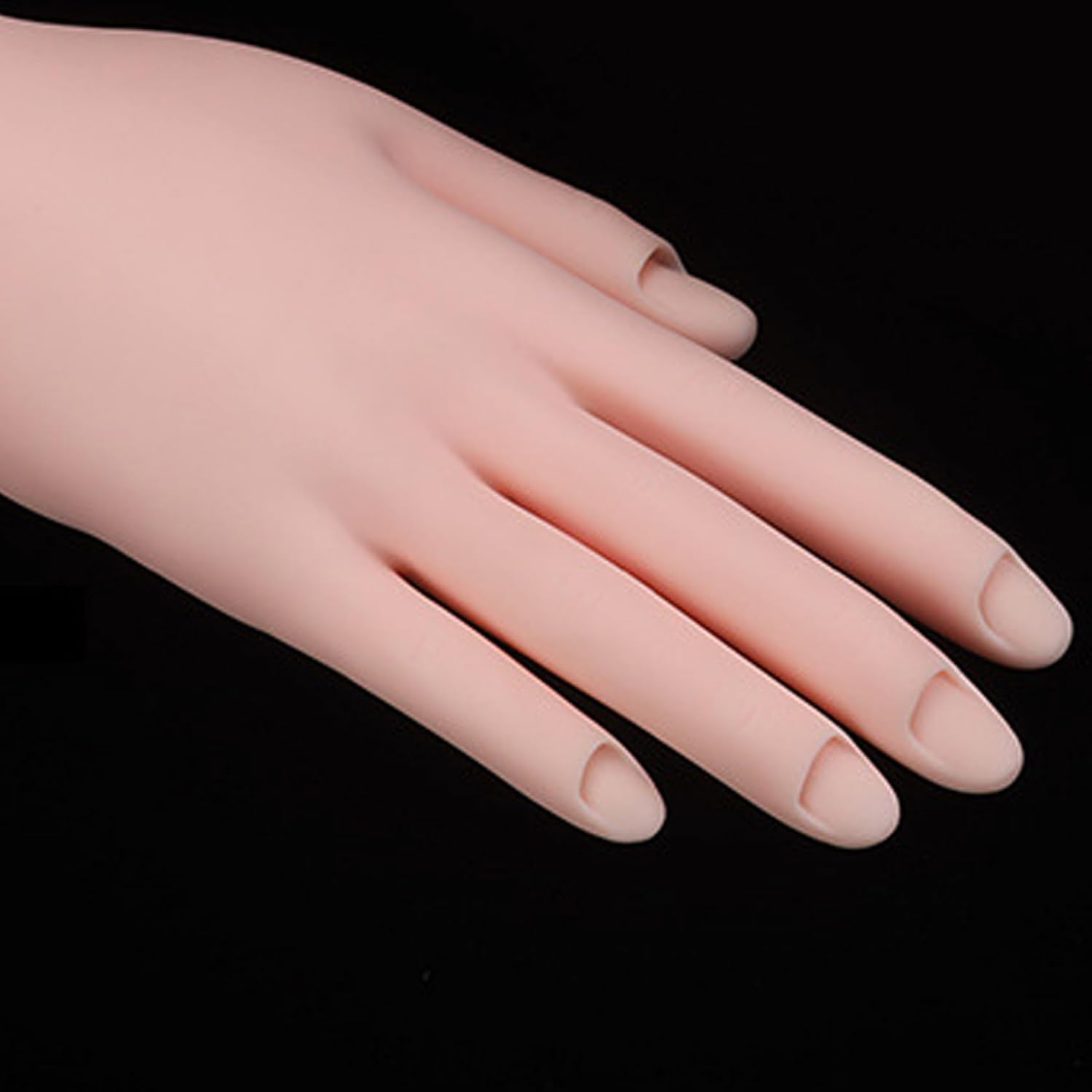 1 Pair Nail Practice Hand with 200Pcs Nail Sticker, Silicone Mannequin Hand, Flexible Bendable Practice for Acrylic Nails Manicure Hands Art Training, Nai image number 1