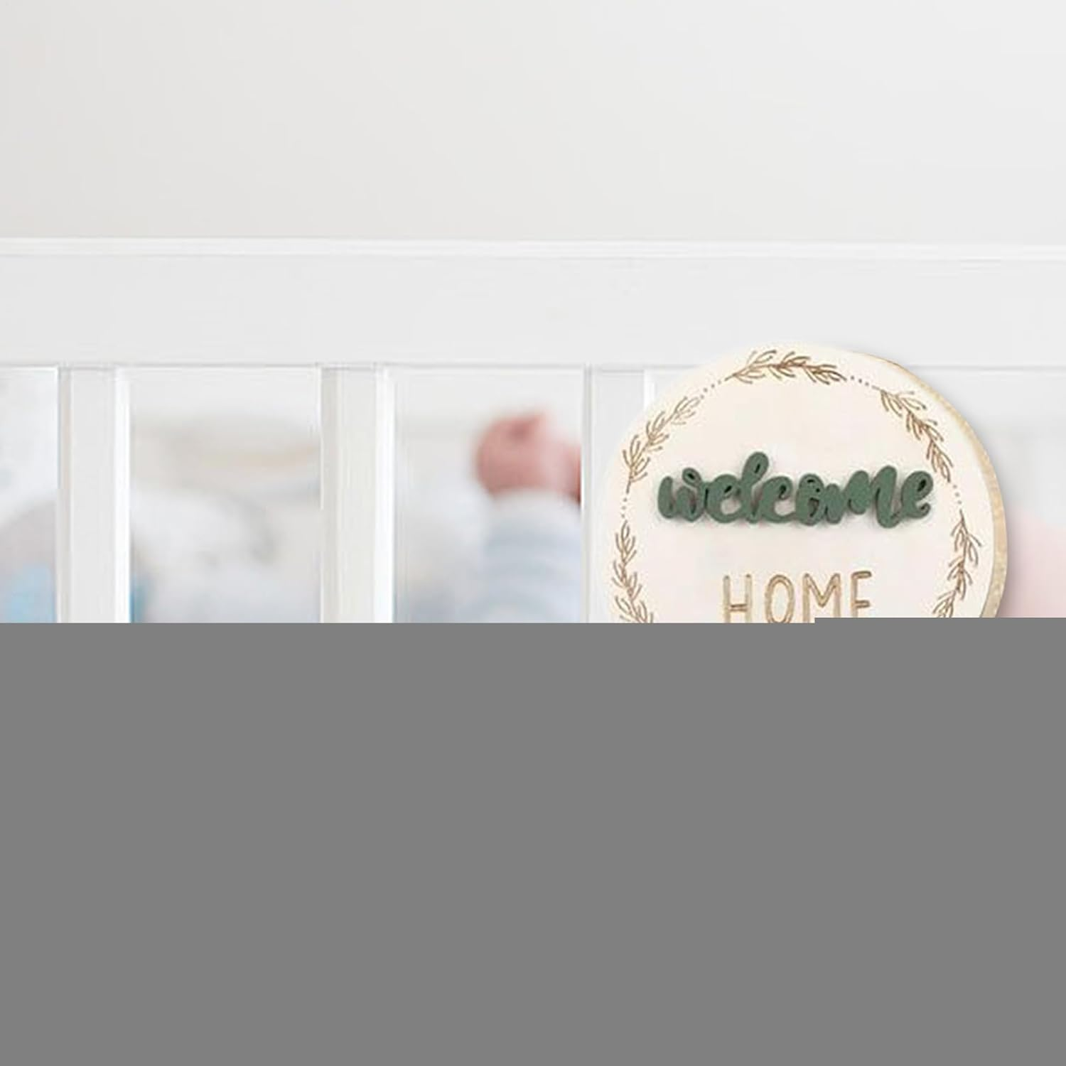 Baby Monthly Announcement Card, Double Sided 3D Baby Picture Signs - Decorative Month Marker Discs Home Decor for Wall Nursery Photography - Red image number 3