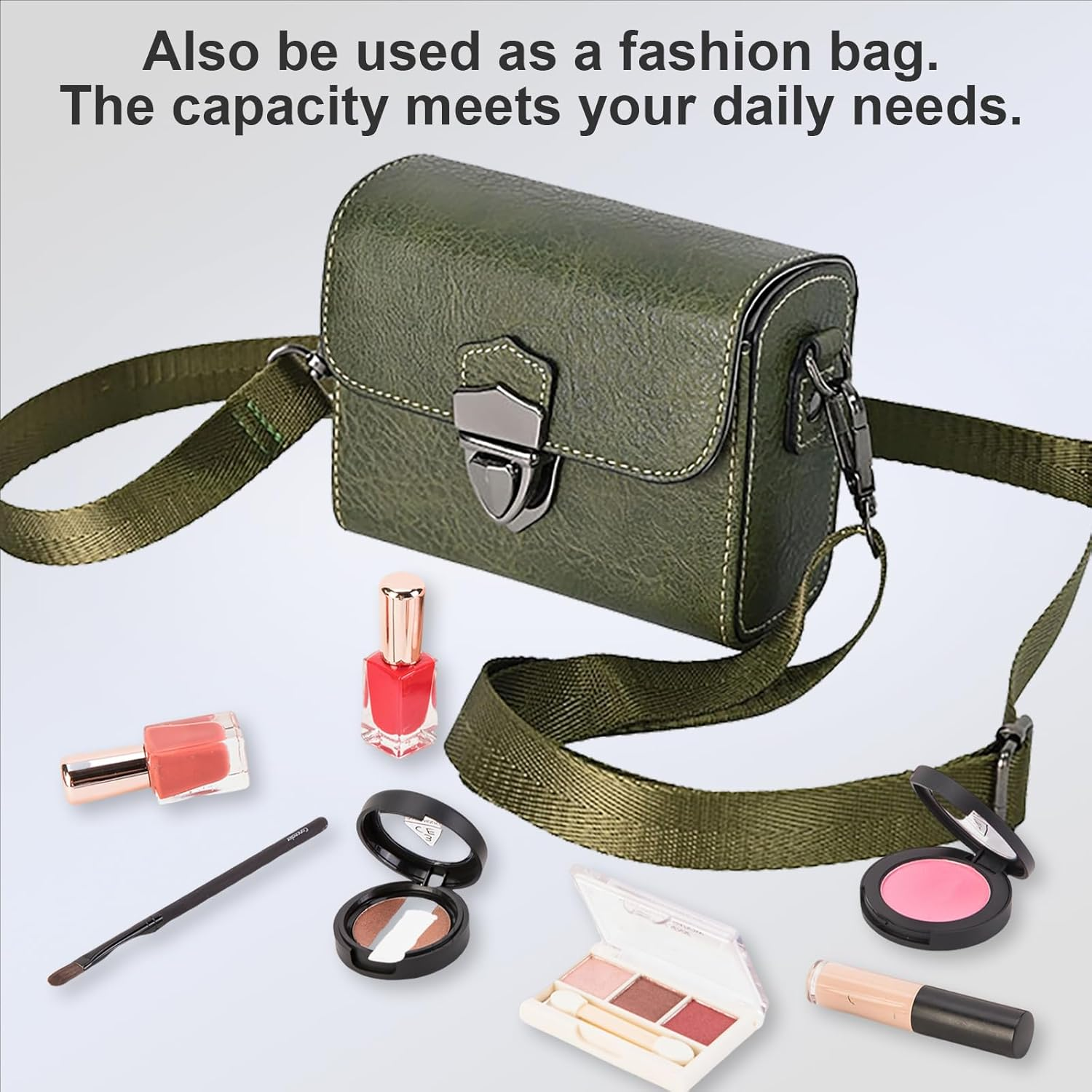 VOVMOEYA Camera Case for Canon Powershot Sx740/Sx730/Sx720,Retro PU Case for Canon G7X Mark III/G7X Markii/G7 X,Case for Sony RX100 Series,For Ricoh GR Iiix/Gr Iii/Grii/Gr,Three Carrying Methods, - Brown image number 3