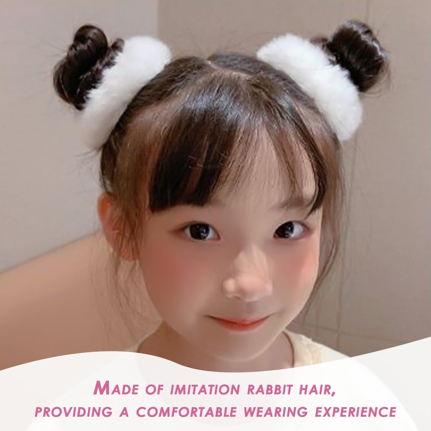 Pack of 6 Plush Hair Ties, Cute Hair Ties, Soft Hair Ties, Elastic Hair Ties, Ponytail Hair Accessories, Girls Hair Accessories, Hair Accessories image number 3