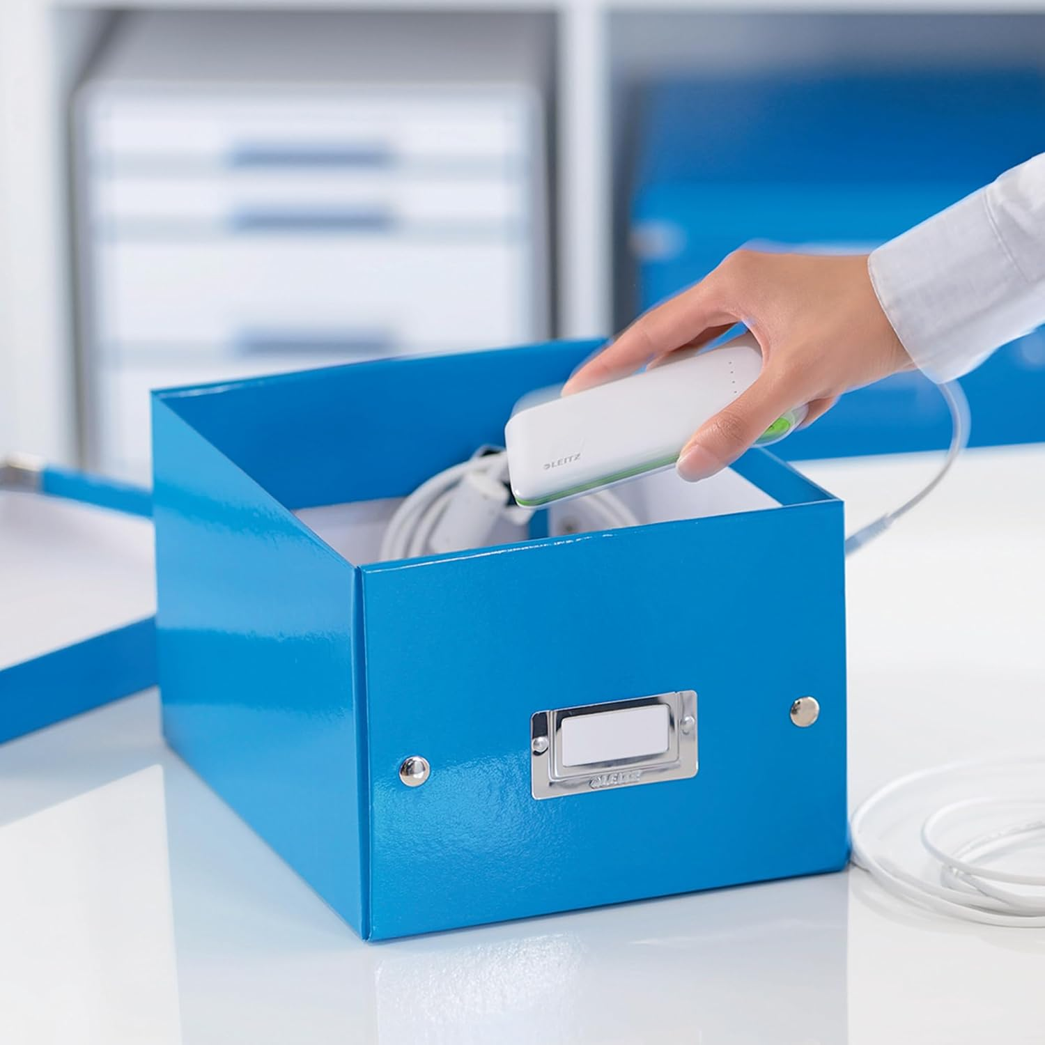 Leitz A5 Storage Box, Click and Store Range 60430036 - Small, Blue