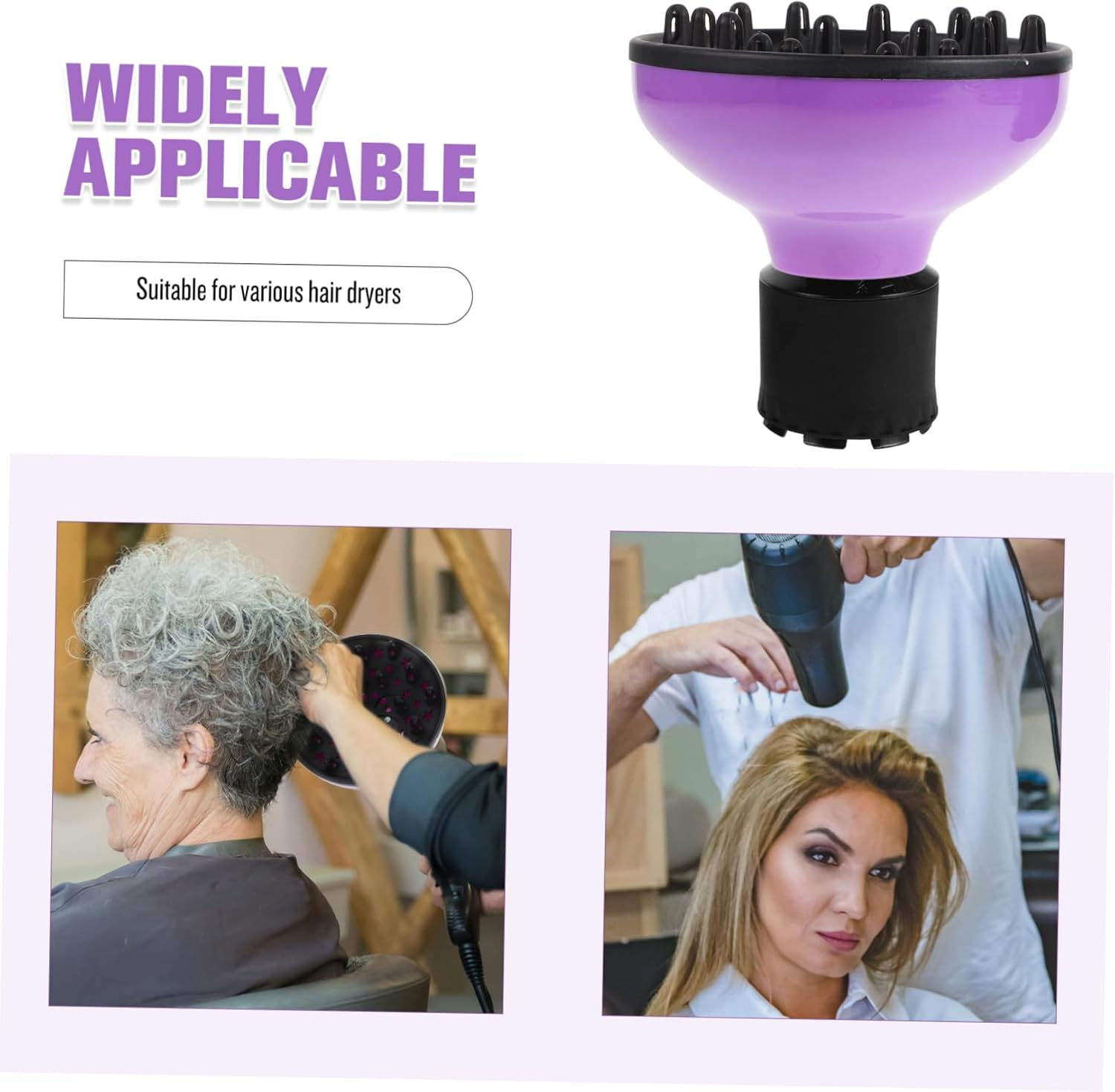 VINTORKY Adjustable Nozzle Hair Dryer Diffuser Hair Blower Protective Cover Diffuser Drying Cap Tool image number 1