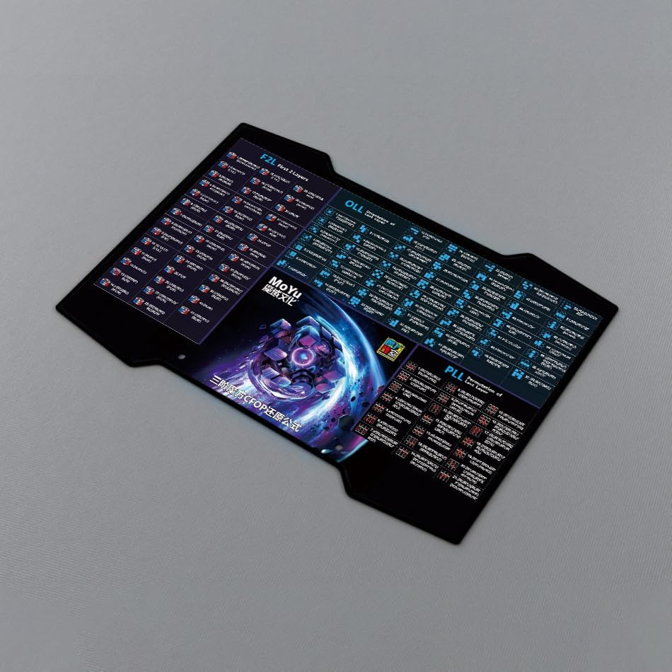 Cuberspeed Moyu CFOP Cube Mat for Magic Cube Competition Mat Black Moyu Cubing Mat for Speed Cube Timer image number 1