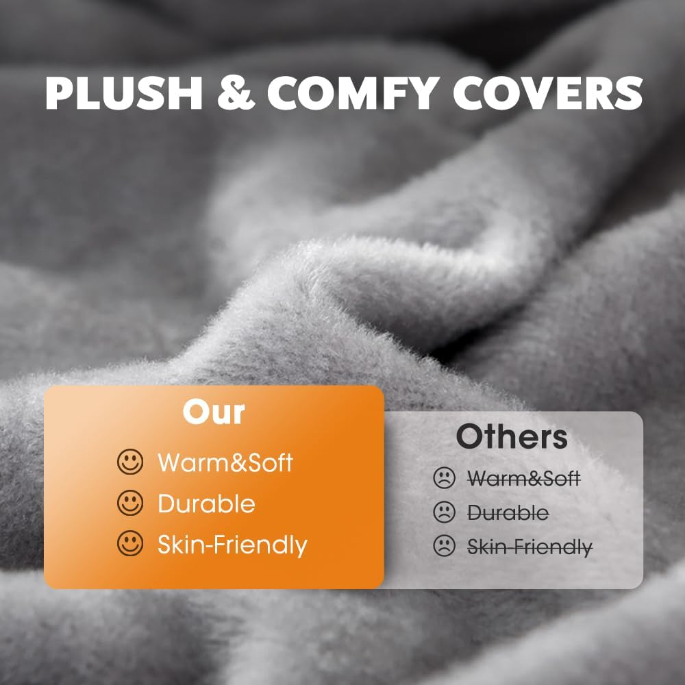 Cat Tower, 125Cm Cat Tree for Indoor Large Cats, Multi-Level Condo with Ladder, Hideaways, Pompoms and Toy, Grey image number 6