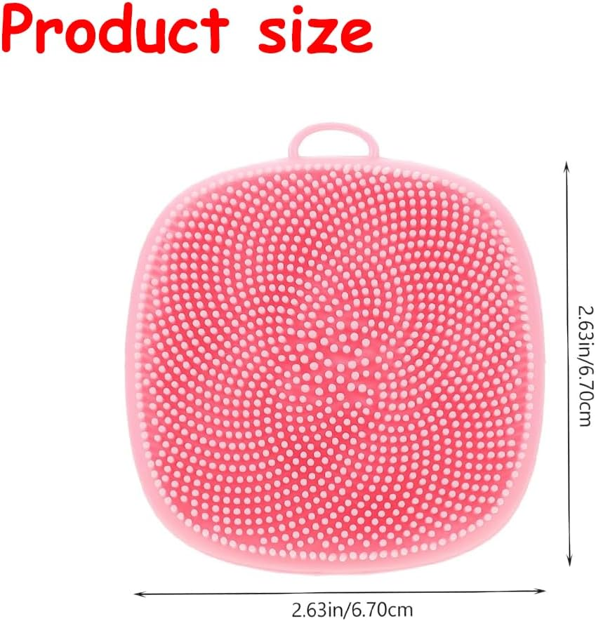 Pink Silicone Cleansing Brush Device for Face, Scalp, Lip Skin - Makeup Remover, Wrinkles Removal image number 1