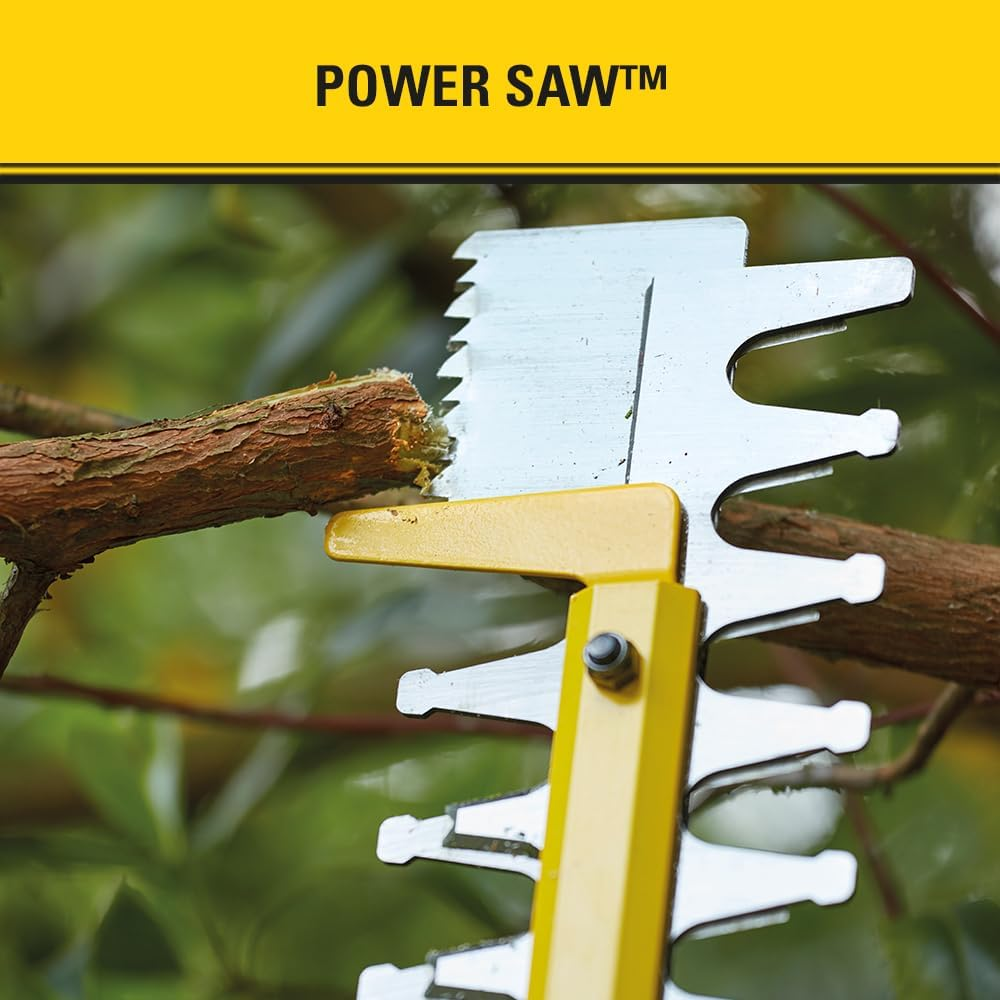 STANLEY FATMAX V20 | 18V Hedge Trimmer Kit 4.0Ah - Laser-Cut Diamond-Ground Blades, Power Saw&trade;, Compact and Lightweight &ndash; Weighing 2.9Kg, up to 60Min Run Time image number 6