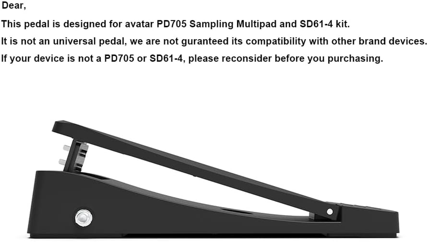 HXW PDL-HH191 Footswitch Hi-Hat/Bass Drum Pedal Exclusive for PD705 Percussion Pad, 1 Pack image number 1