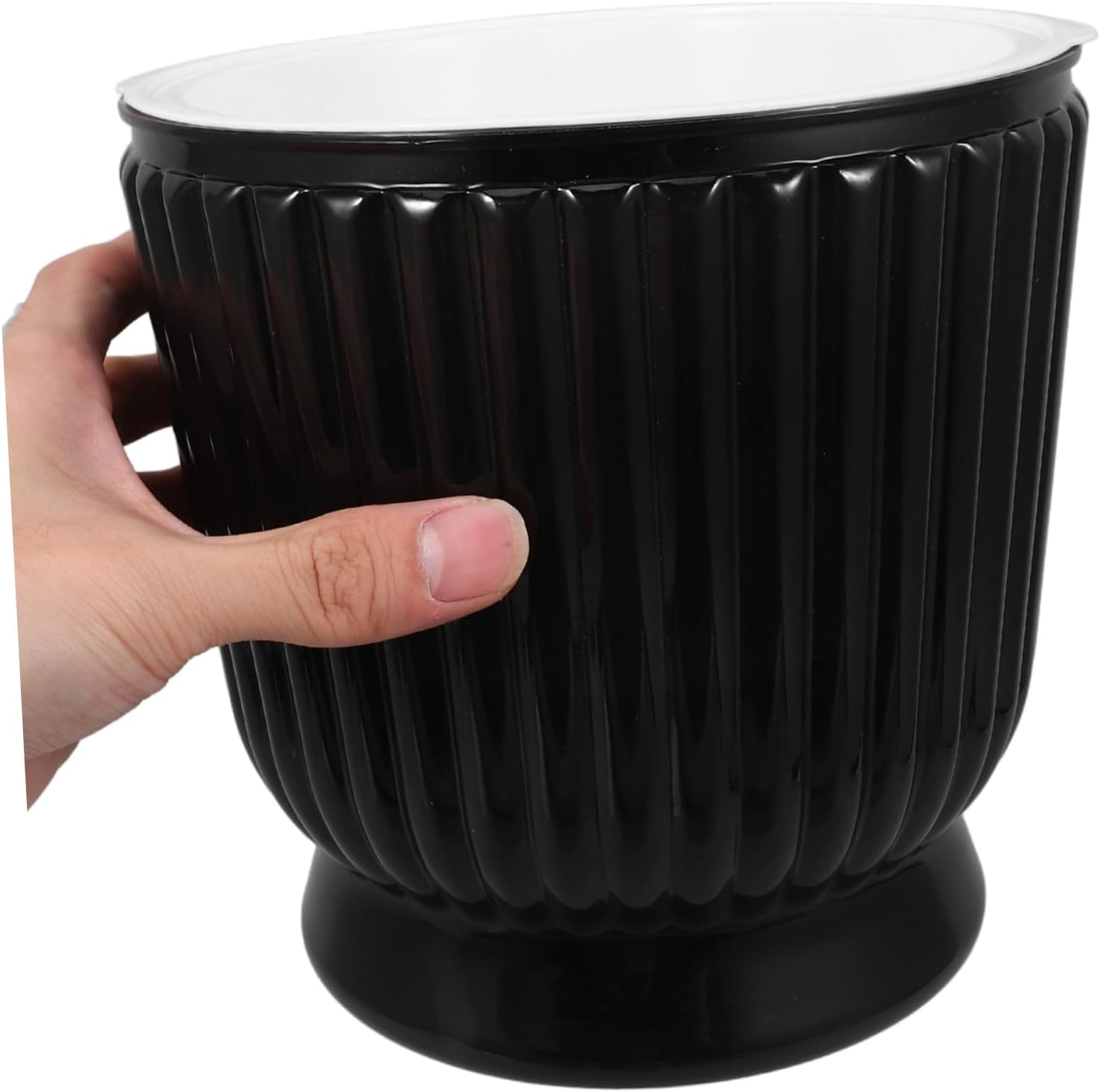 FUNOMOCYA Elegant Glass-Like Hydroponic Planter Self-Watering Planter Box Drainage for Indoor Plants Versatile Pots for Soil Hydroponic Gardening image number 2