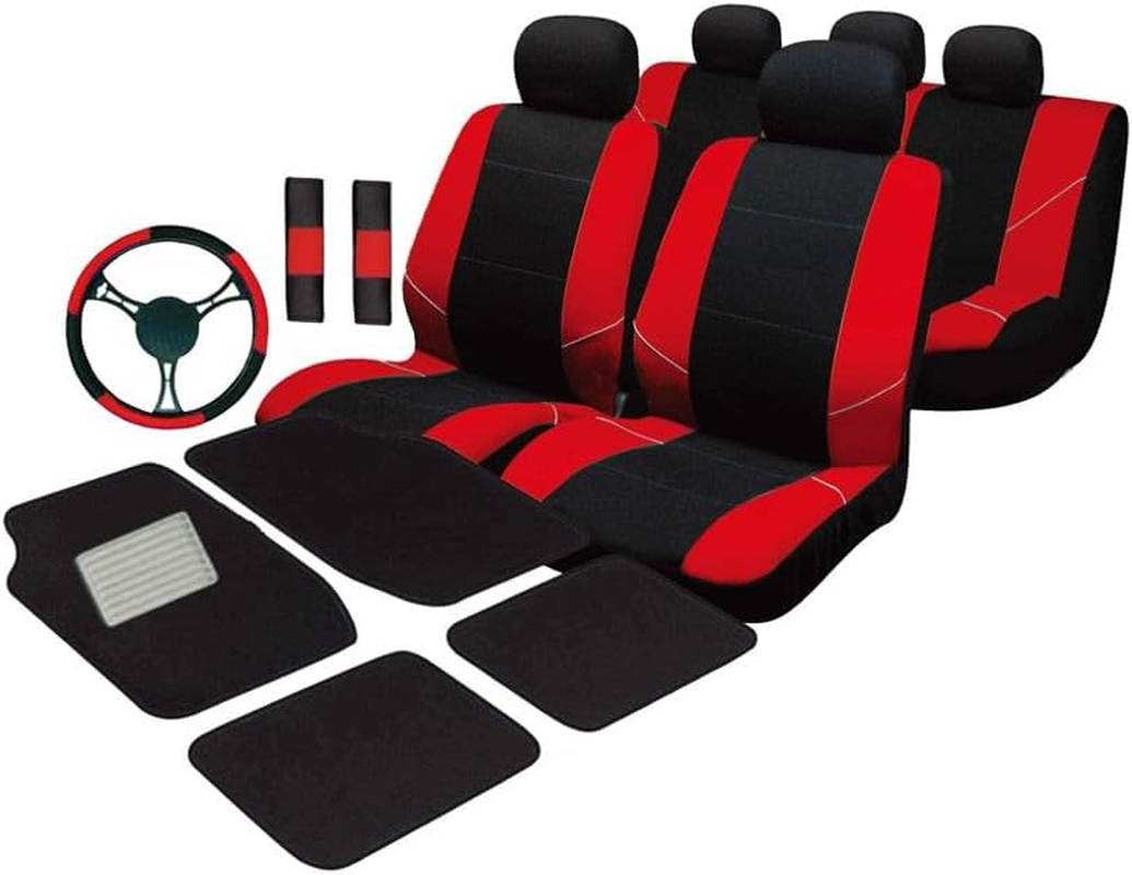 My Car Universal Ultimate Value Pack Car Accessories, Red