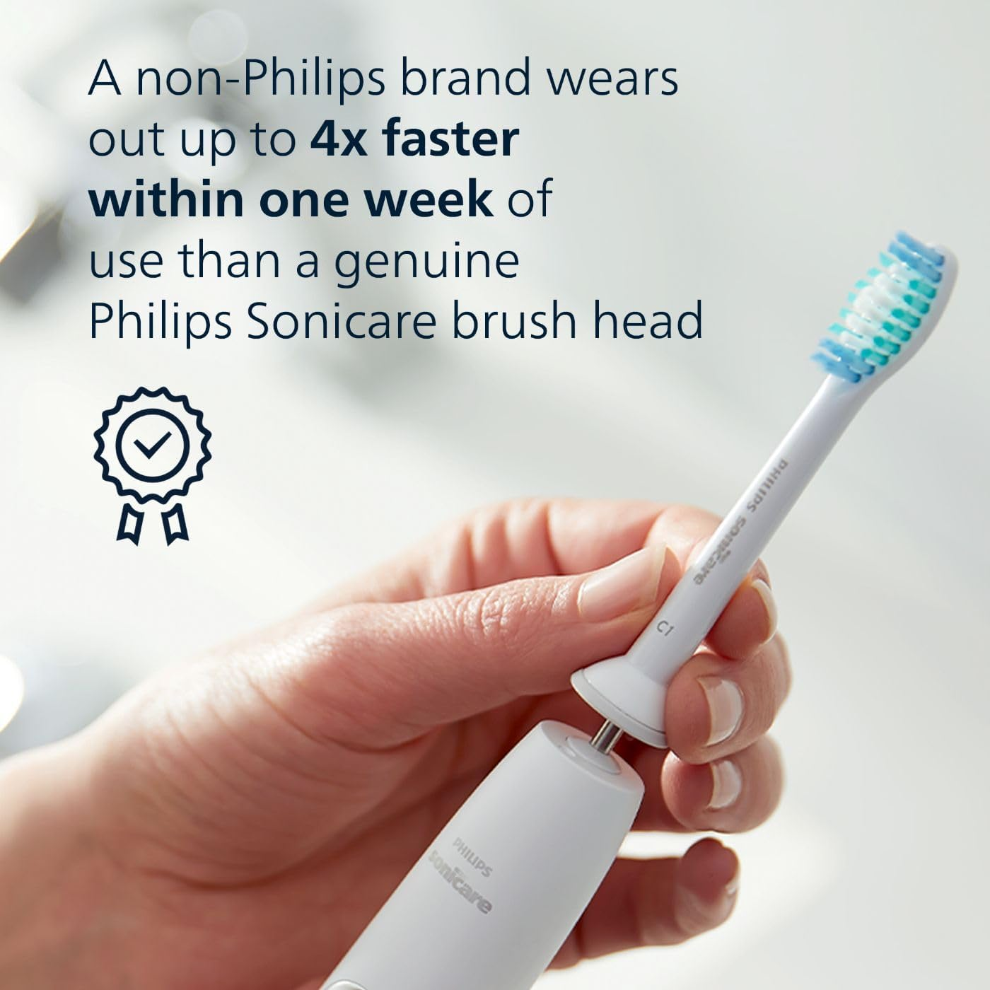 Philips Sonicare Genuine Simply Clean Replacement Toothbrush Heads, HX6012/04, 2-Pk image number 6