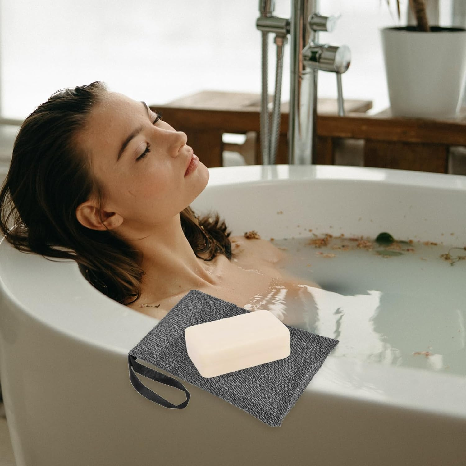 BIUDECO Sturdy Mesh Soap Bag Exfoliating Foaming Pouch Bar Soap Holder Travel-Friendly Set image number 2