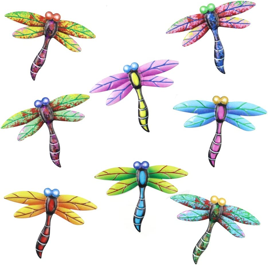 Chihutown 4 Pieces Metal Butterfly Wall Decor, Garden Hanging Decoration, Wall Art for Indoor or Outdoor, Patio and Yard Decorations