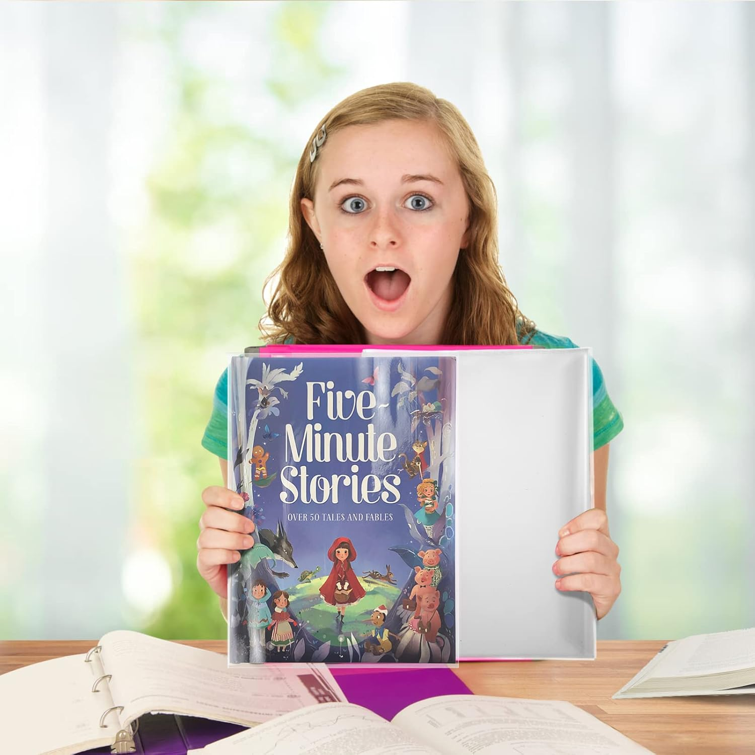 Toddmomy 5Pcs Transparent Book Covers,Plastic Clear Book Sleeve Clear Slip on Book Cover image number 3