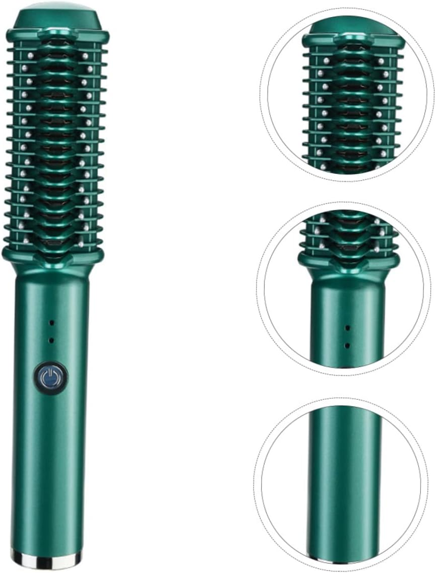 Healeved Portable Usb Hair Straightener Hair Curling Rod Scald Comb Styling Tool Hairdressing Tool for Frizz image number 3