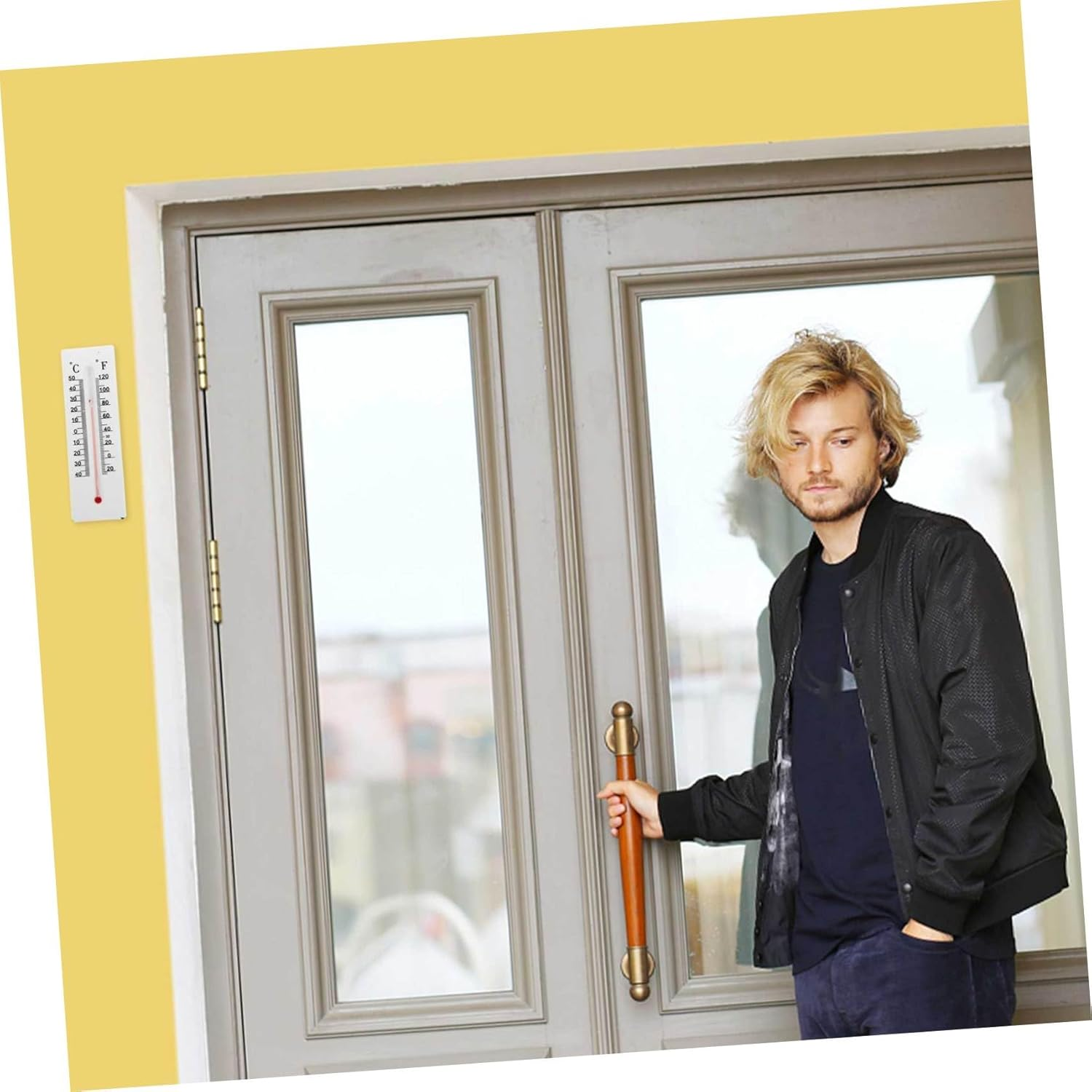 2Pcs Thermometer Key Hider Outdoor Wall-Mounted Hidden Key Holder Box for Indoor and Outdoor Use Plastic Decorative with Space-Saving Design image number 5