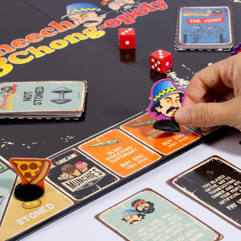 Cheech & Chong-Opoly: Toked up Trading Game for 2-6 Players, Ages 18+ - Stoned Card Game image number 3
