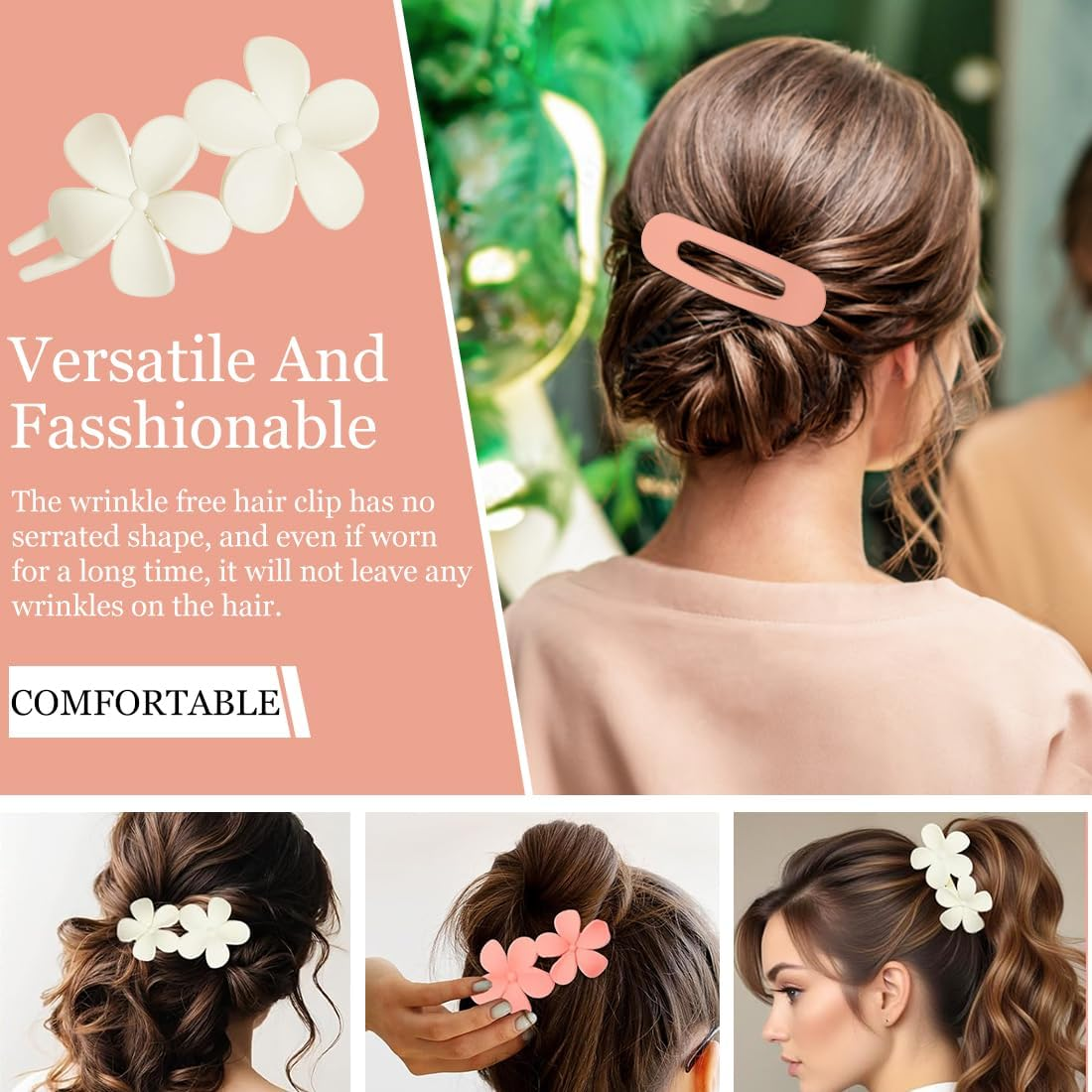 Duck Bill Hair Clip 4 Pieces Alligator Hair Clip Women Hair Clip Plastic Decoration image number 2