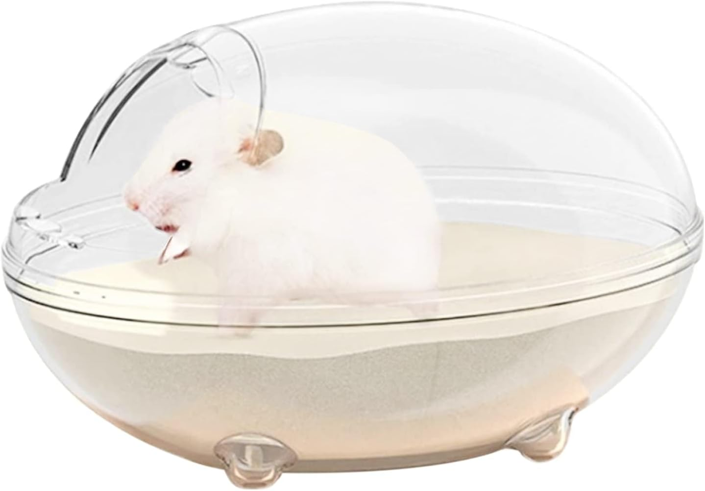 Hamster Sand Bath, Pet Bath, Hamster Toilet, Sand Bathroom, Container Small Animal Sauna Sandpit for Hamsters, Guinea Pigs, Ferrets, Gerbil Chinchilla (S) image number 1