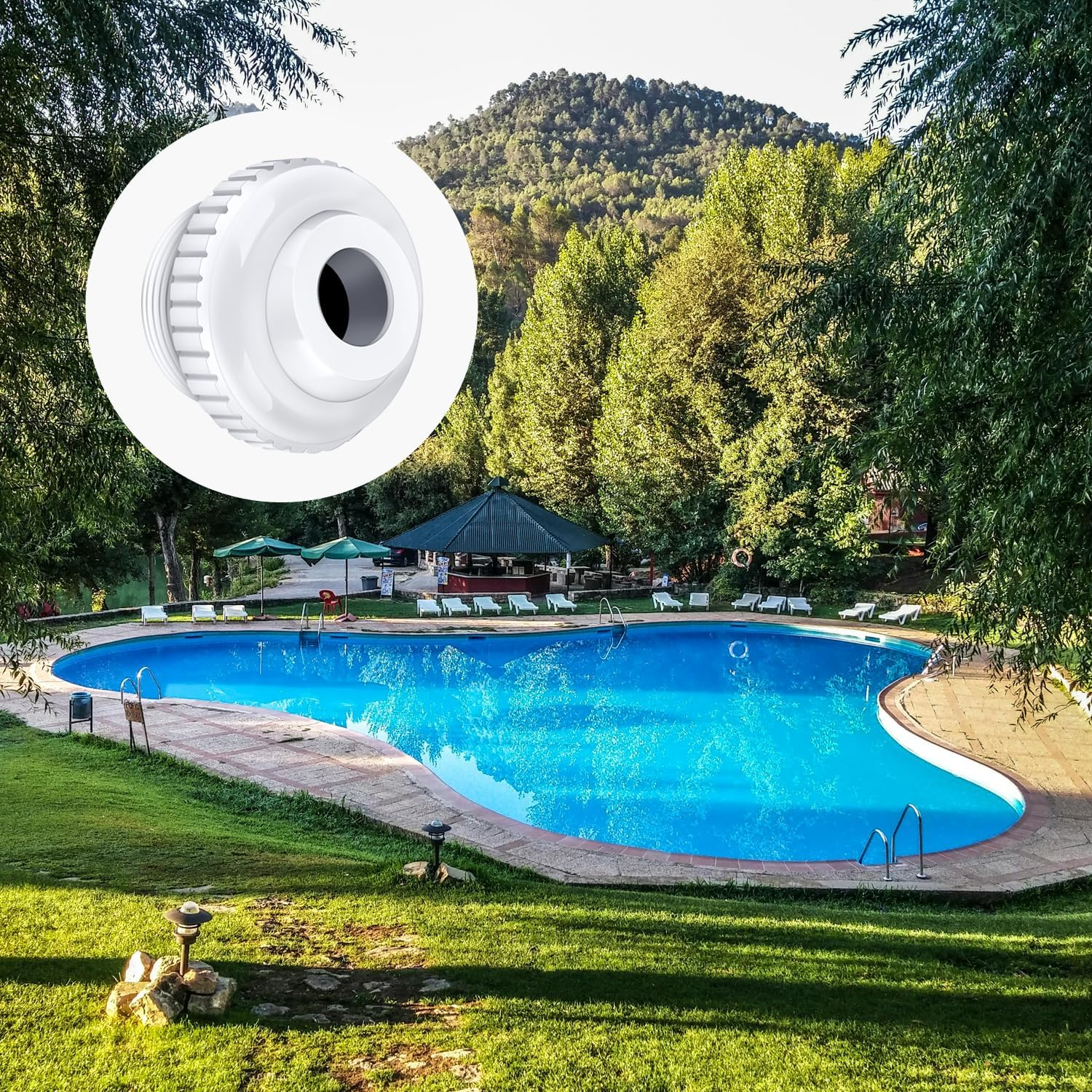 SP1419D 3/4 Inch Pool Jet Nozzles - Directional Flow Eyeball Inlet Swimming Pool Return Fittings with 1-1/2 Inch MIP Thread for Spa image number 4