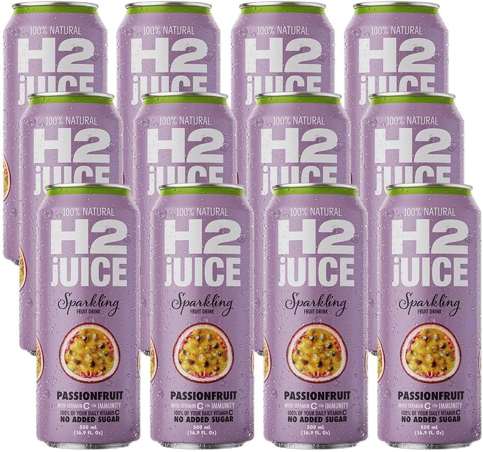 H2 Juice, 12 X 500 Ml, Sparkling Passion Fruit image number 2