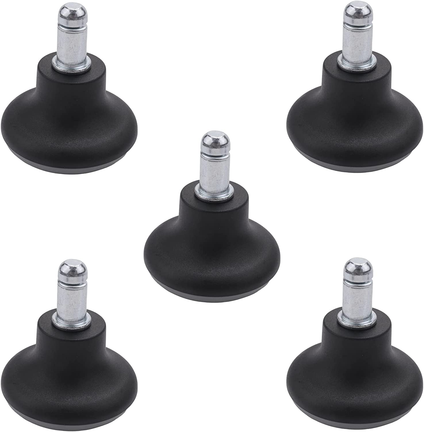 Hepzest 5Pcs Bell Glides Replacement Office Chair Wheels Stopper Office Chair Swivel Caster Wheels, 2 Inch Stool Bell Glides image number 2