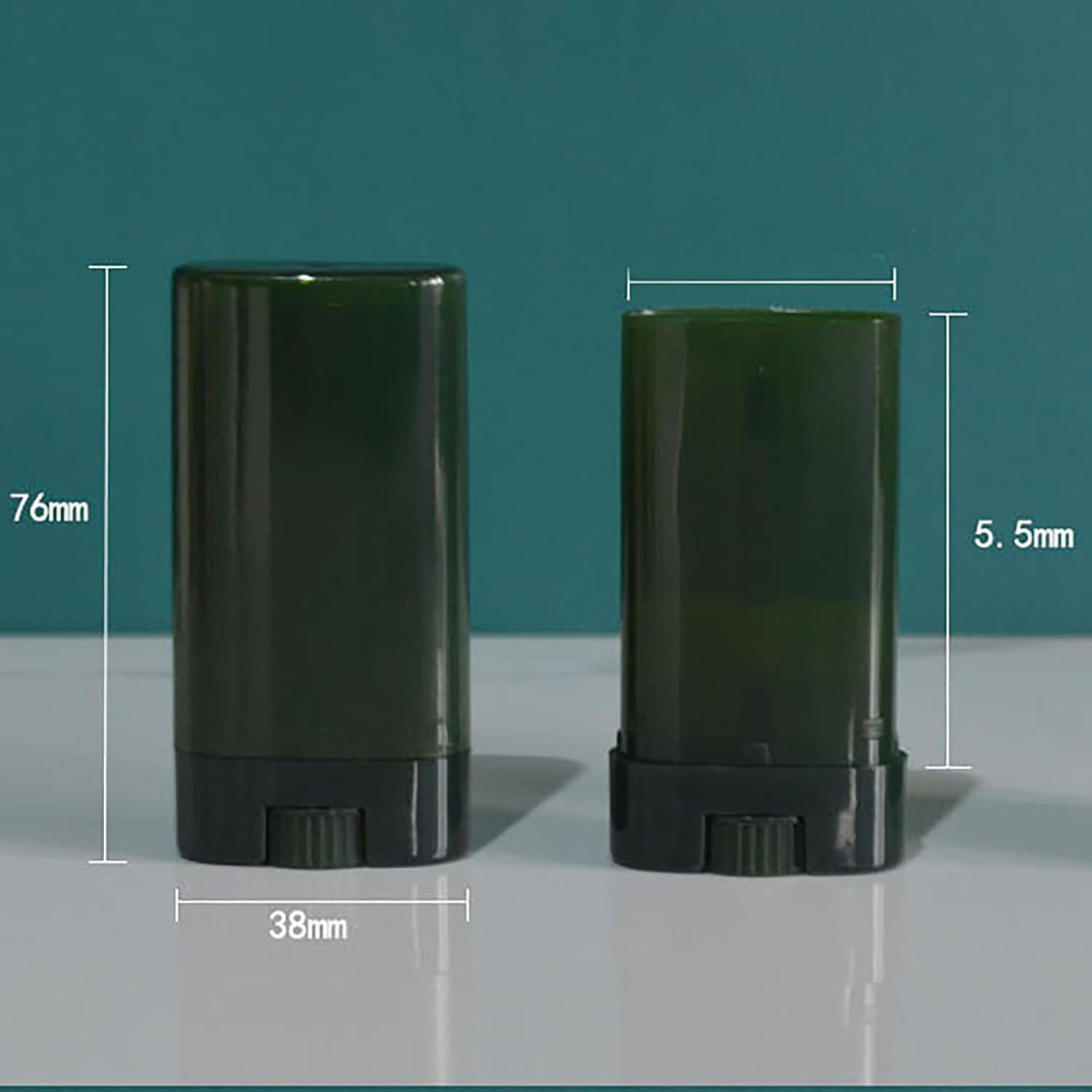 3PCS 15 Gram Deodorant Containers Oval Lip Balm Tubes Lipstick Twist up Refillable Deodorant Tube Stick Lotion Bar Translucent Tawny image number 5