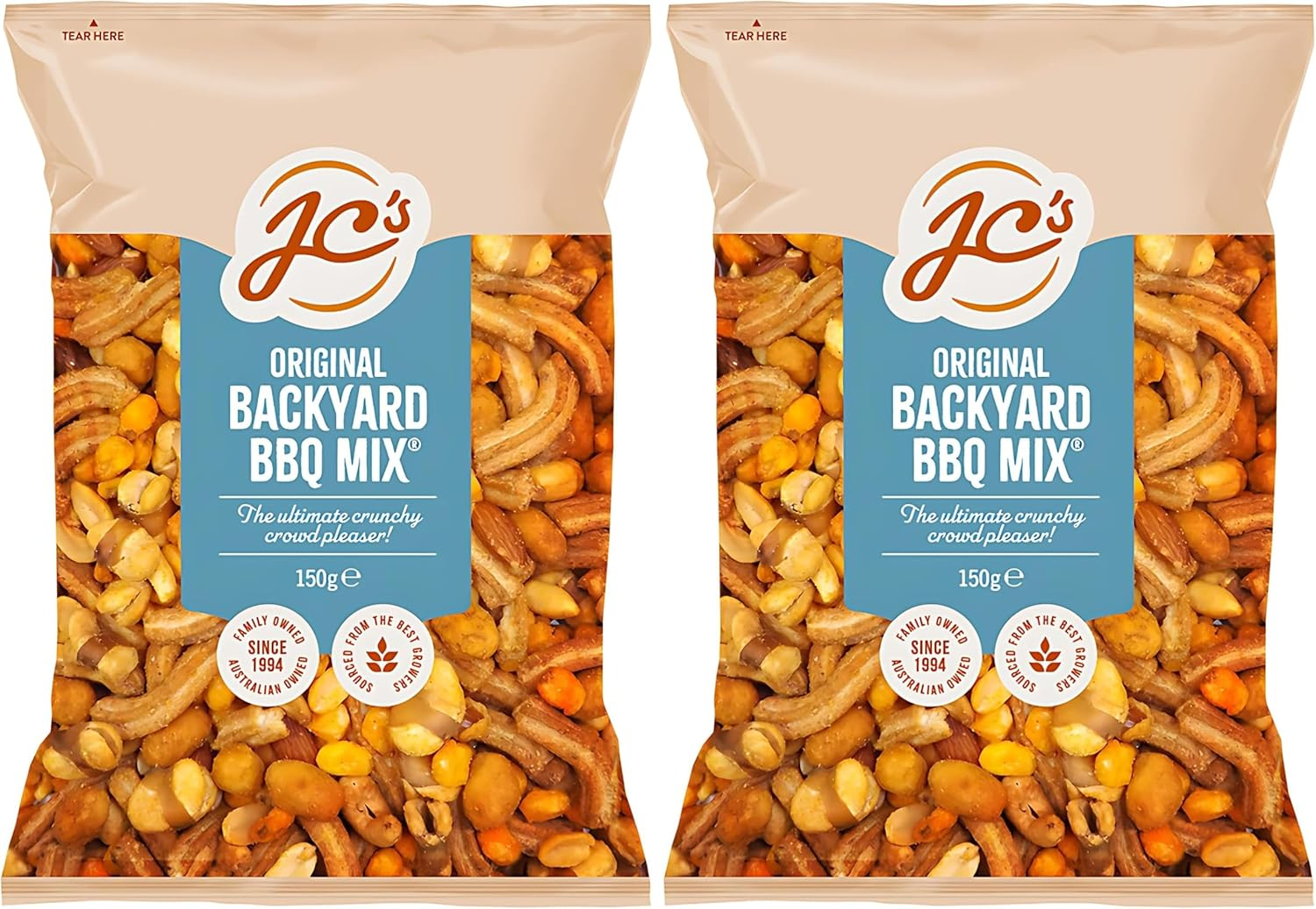 J.C.&rsquo;S Quality Foods Backyard BBQ Mix &ndash; 150G | Savoury Snack Mix with BBQ Kri Kri Peanuts, Honey Mustard Soy Crisps, Cheese Corn, Broad Beans, Almonds & Cashews image number 4