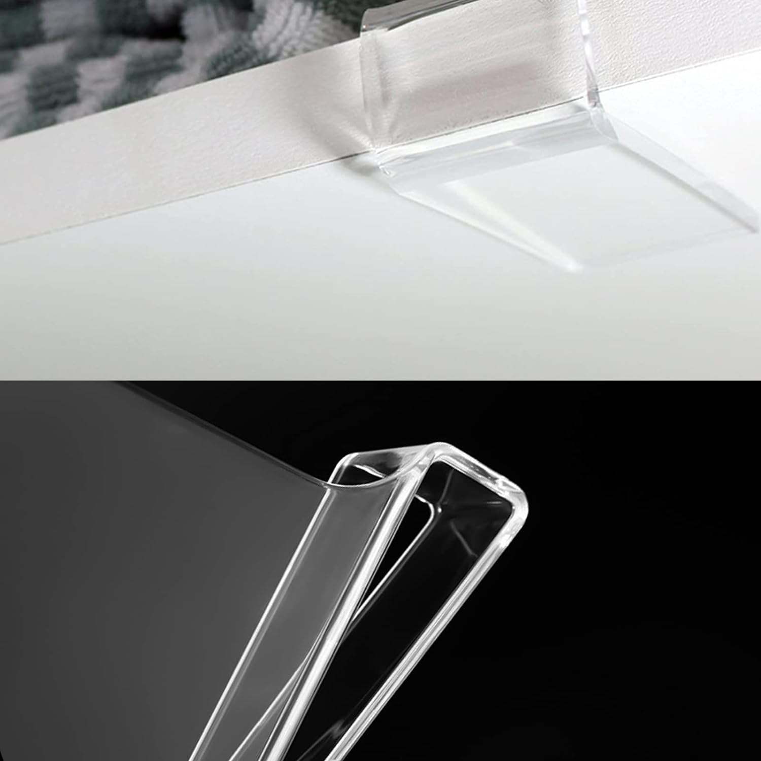 Clear Acrylic Shelf Dividers, Multi-Functional Shelf Separator, Adjustable Clothing Organizer, Transparent Organizer for Storage, Wood Closet, Bedroom, Kitchen and Office Shelves image number 6