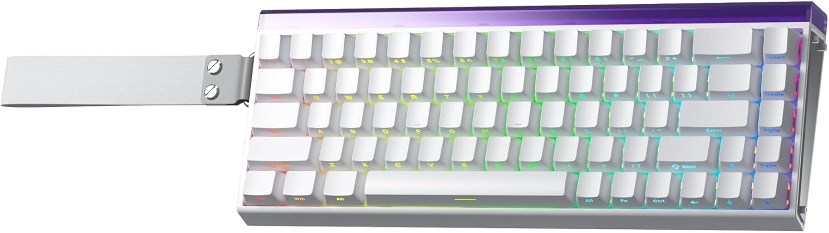 Aula Hero 68 HE Magnetic Switch Keyboard &ndash; Hall Effect, 8000Hz Polling, 0.01Mm Rapid Trigger, RGB Neon Light Box, Hot-Swappable, Web Driver Control (White, Pluto Switch) image number 1
